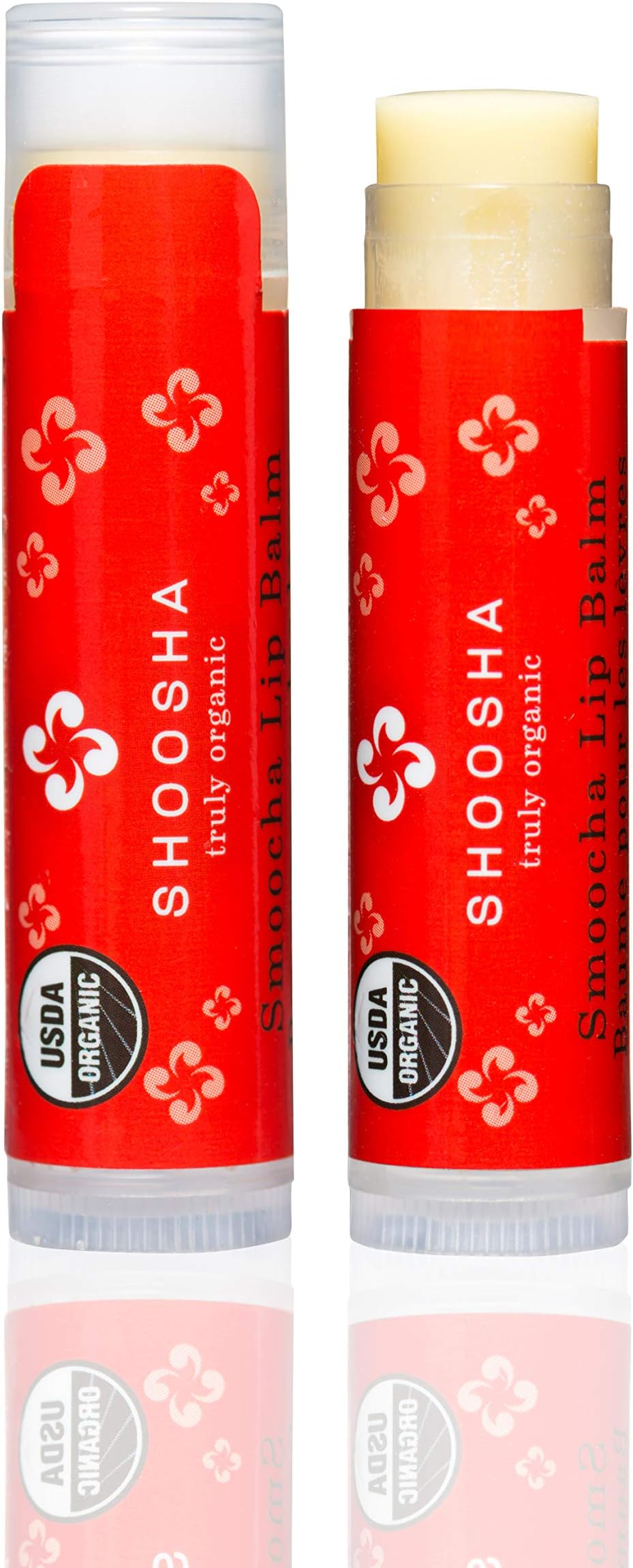 Shoosha Organic Smoocha Lip Balm, Unscented, USDA certification,0.15 ounce