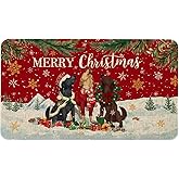 Roszwtit Christmas Dog Door Mat 30 X 17 Inch Merry Christmas Doormat Indoor Outdoor Entrance Floor Rug Non Slip Winter Christ
