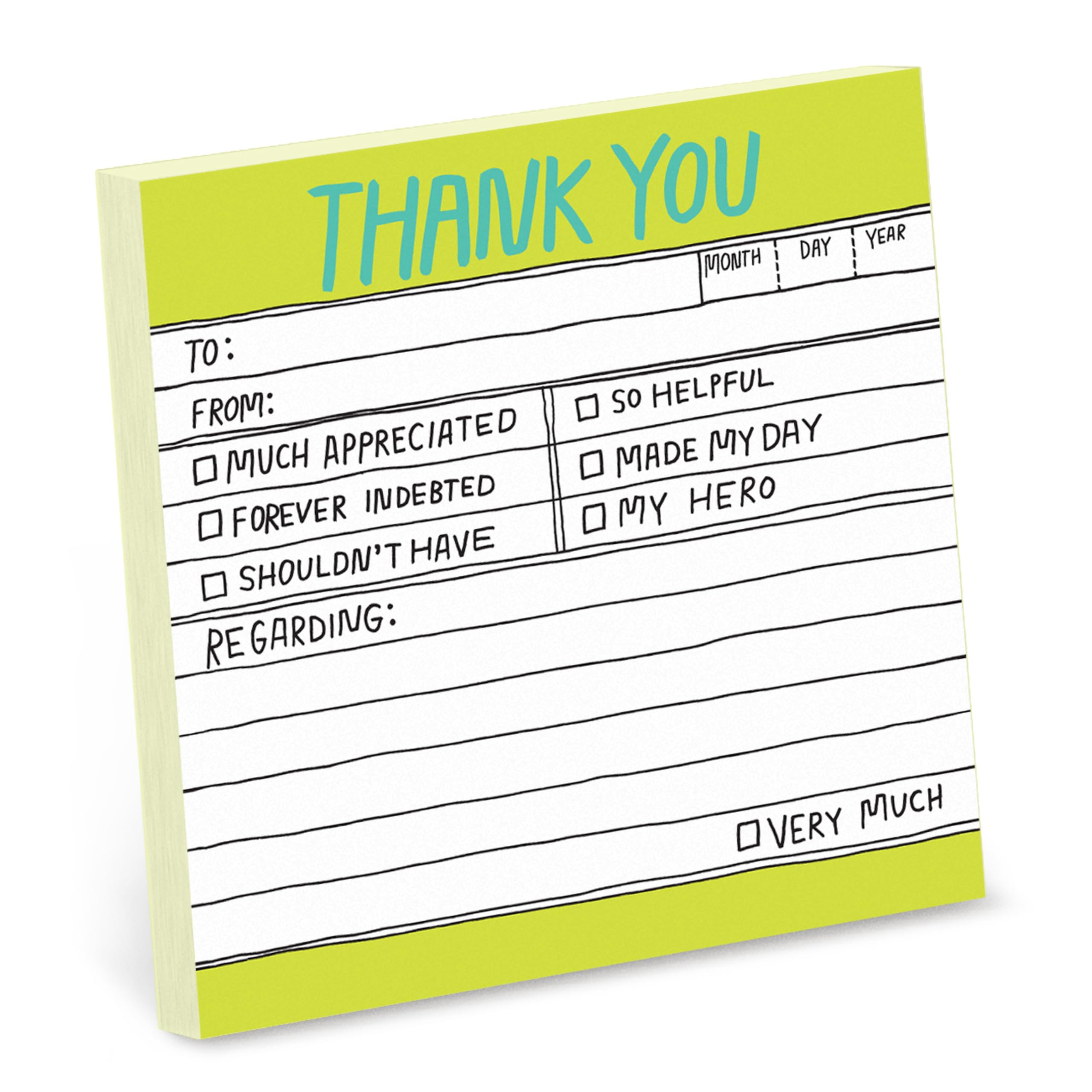 Knock Knock Thank You Hand-Lettered Sticky Note