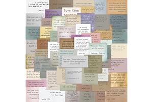 50PCS Bible Verse Stickers, Vintage Inspirational Quote Sticker, Bible Study Supplies for Scrapbooking, Water Bottle, Laptop