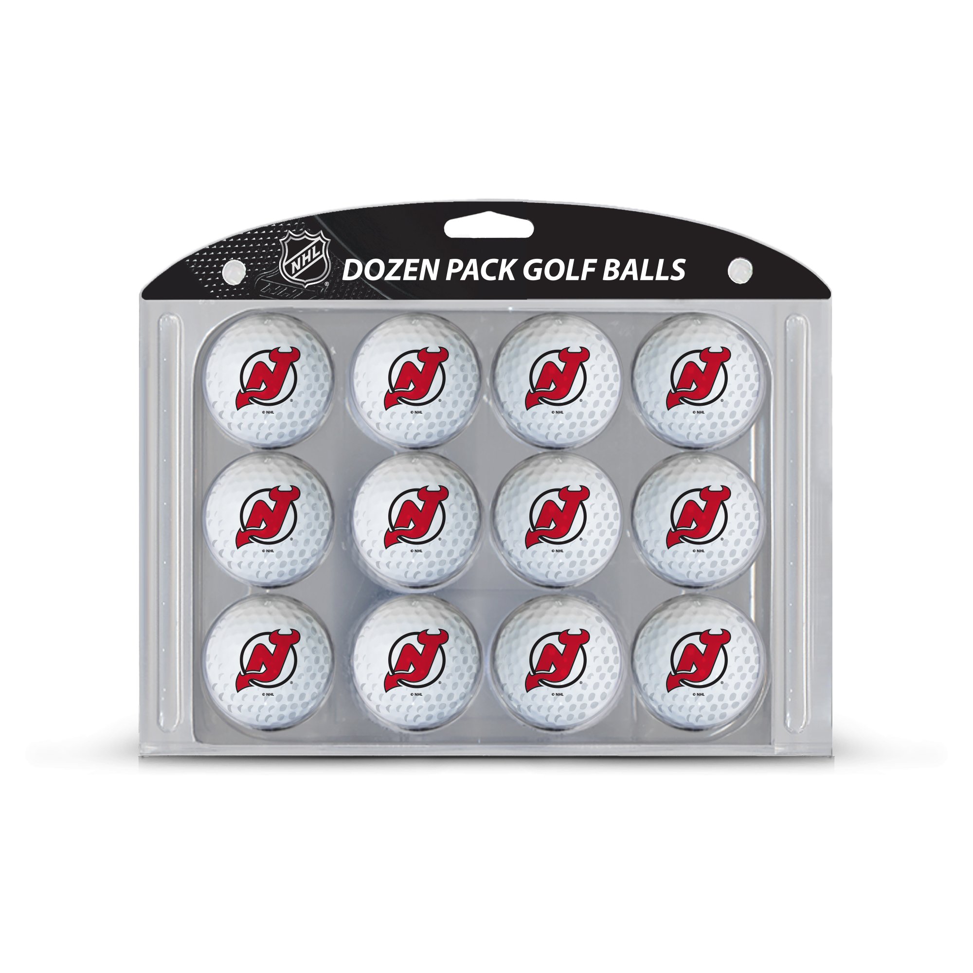 Team Golf NHL New Jersey Devils Golf Balls, 12 Pack Dozen Regulation Size Golf Balls, 12 Pack, Full Color Durable Team Imprint