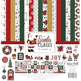 Echo Park Paper Santa Claus Collection Kit, Multi | Christmas Craft Supplies for Scrapbooking, Card Making, Handmade Gifts, and Custom Holiday Decor, Santa Claus