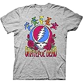 Mens Grateful Dead Rock Shirt - Grateful Dead Steal Your Face Skull Dancing Bear Vintage Tee
