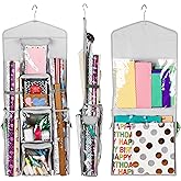 Regal Bazaar Double-Sided Hanging Gift Bag and Gift Wrap Organizer (Light Grey)
