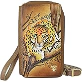 Anuschka Women's Original Hand-Painted Genuine Leather RFID Blocking Smartphone Case & Wallet