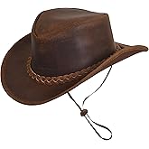 Strength Gears Leather Cowboy hat for Men & Women Durable Handcrafted Lightweight Shapeable Western Hats for Men