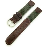 16mm Canvas Nylon Leather Watch Band