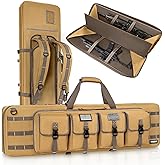 TORIBIO Double Rifle Case Soft Bag 32" 34" 36" 42" 46" 48'' 51“ 55” Gun Case Tactical for Rifle Pistol Firearm Storage, Transportation and Hunting Shooting Range, Rifle Backpack