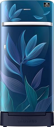 Samsung 198 L 5 Star Inverter Direct-Cool Single Door Refrigerator (RR21T2H2W9U/HL, Paradise Blue, Base Stand with Drawer)