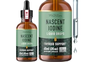 Iodine Supplement | Nascent Iodine Liquid for Thyroid Support | 800 mcg Per Serving | Potassium Iodide Thyroid Support Liquid