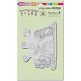 Stampendous House Mouse Cling Stamp-Popcorn Birthday, Grey