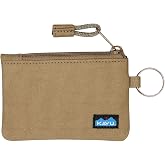 KAVU Stirling Cotton Canvas Zip Wallet with Key Ring | 100% 12oz Cotton Canvas, Double-Sided Zip Design, Compact 3.25 x 5-In | Metal Key Ring &amp; Rope Loop Pull | Everyday Carry