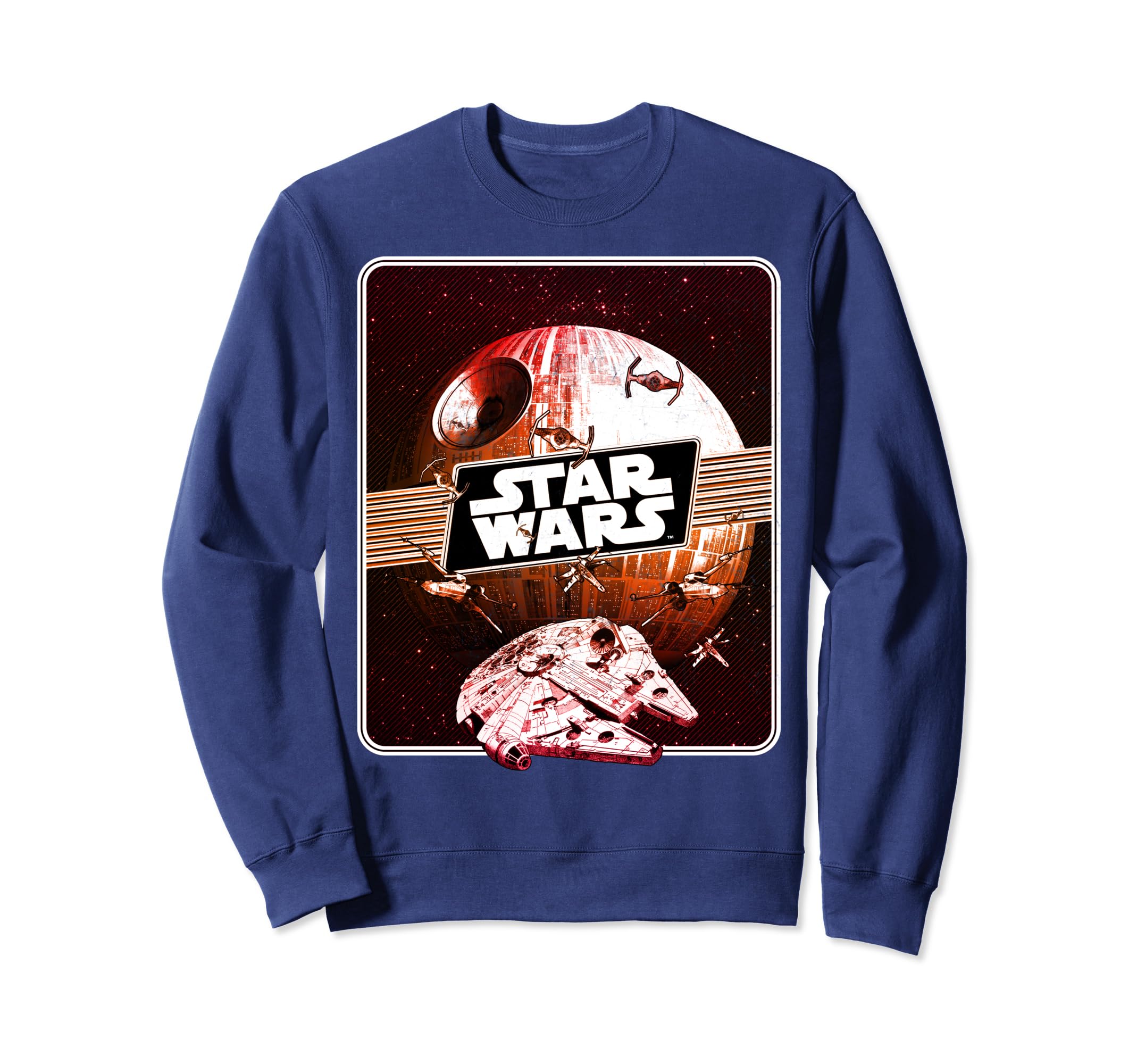 Star Wars Death Star and Millennium Falcon Escape Sweatshirt