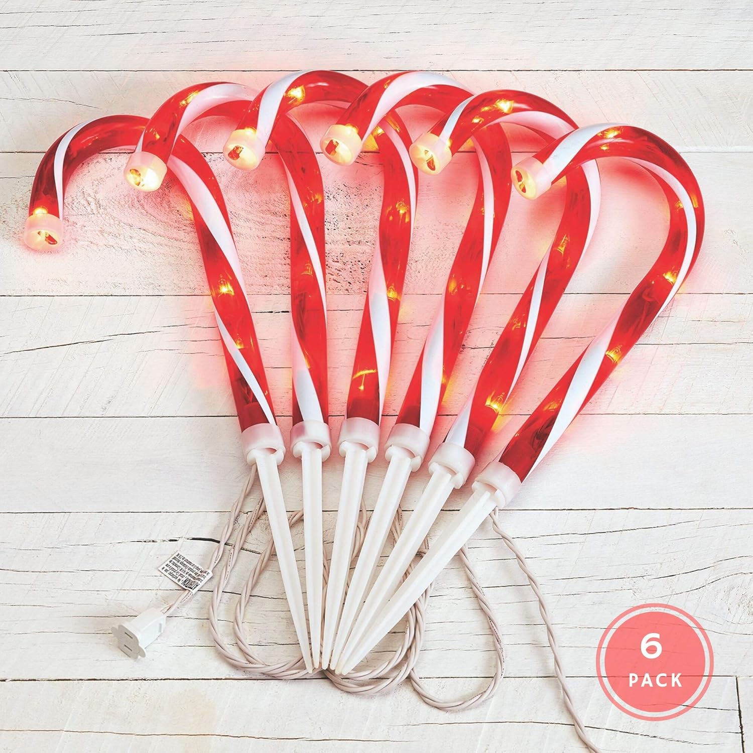 NOMA Candy Cane Pathway Lights Pathway Markers Christmas Light