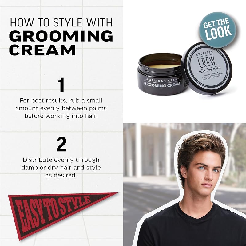 – Grooming Cream, 85 g, Stylingcreme für Männer, Haarprodukt mit sehr starkem Halt, Stylingprodukt für optimale Formbarkeit, Glätte & sehr viel Glanz