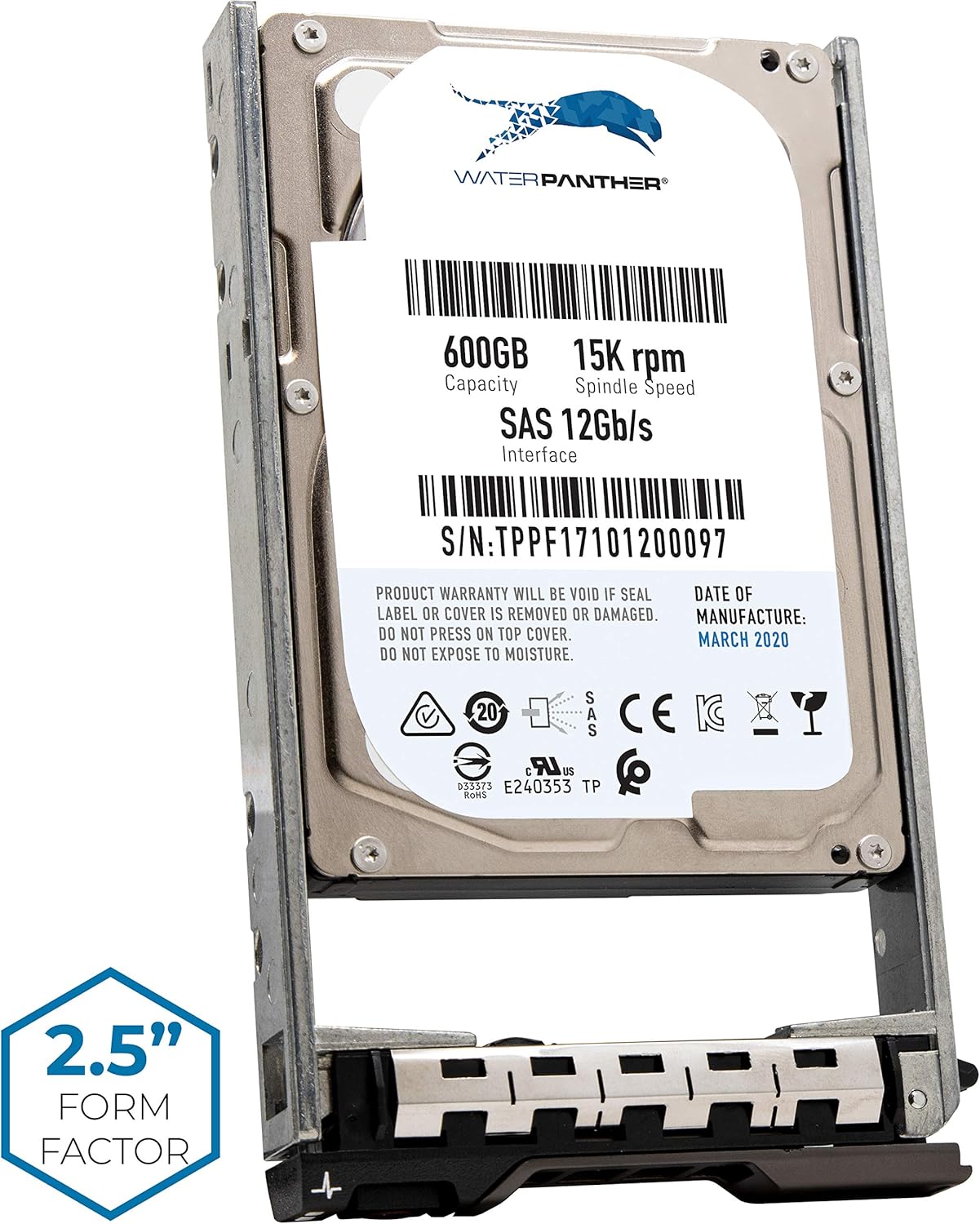 600GB 15K SAS 12Gb/s 2.5" HDD for Dell PowerEdge Servers | Enterprise Hard Drive in G13 Tray | Compatible with 4HGTJ FPW68 400-AJRF 0Y06G3 Y06G3 400-AJSB 0KXPGD KXPGD 400-AJRT 9528M