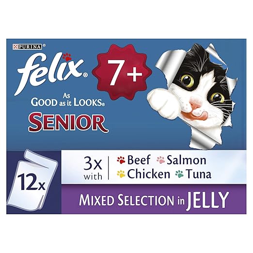 Felix 7+ As Good As It Looks Cat Pouches Mixed In Jelly 100g (48