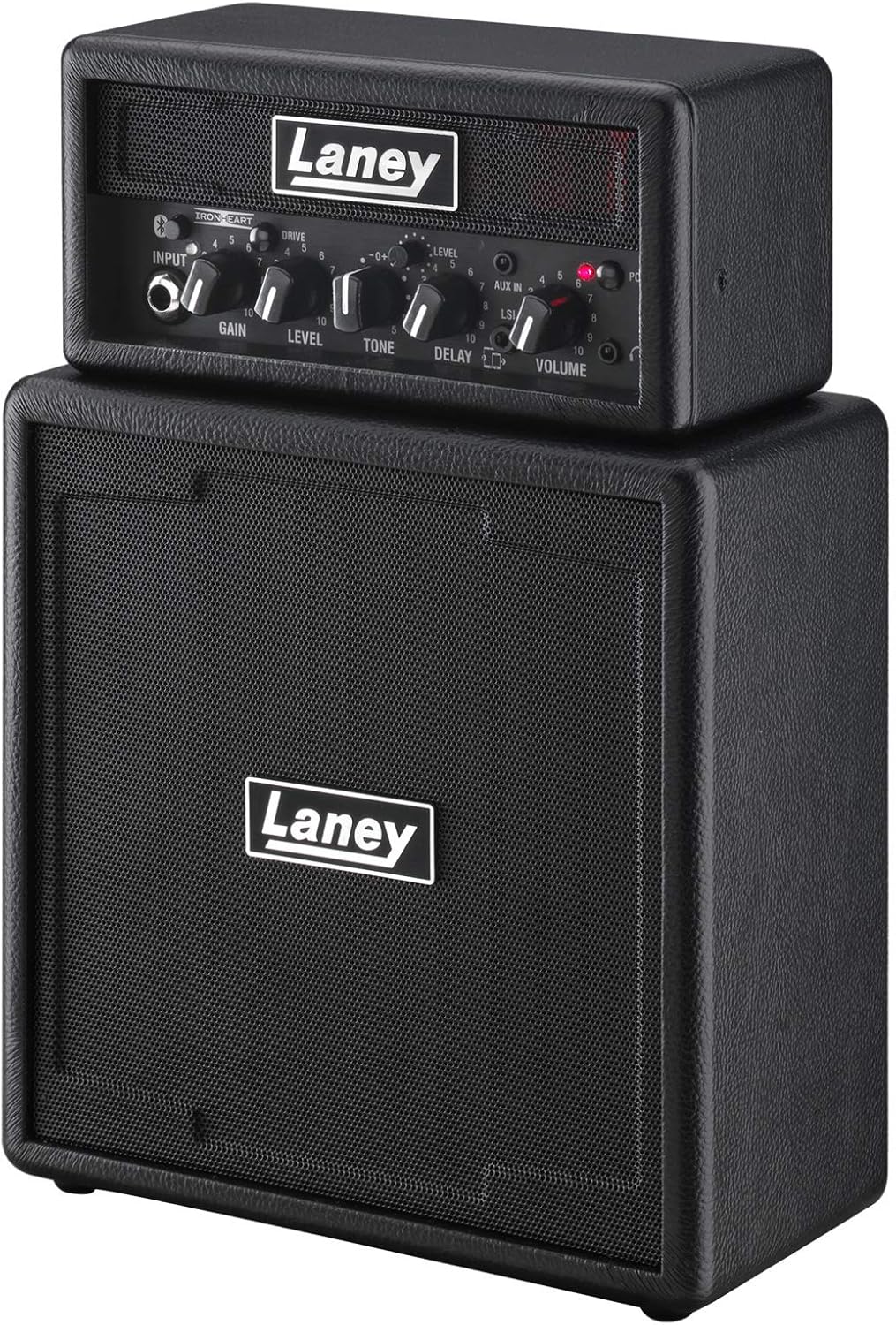 Laney MINISTACK-B Bluetooth Guitar Amp, Portable 6W Battery Powered Mini Stack, 4 Speakers, Clean/Drive, Delay - Image 4