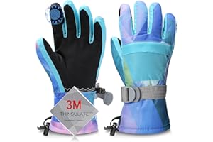 ODTMGER Ski Gloves, Warmest Waterproof and Breathable Snow Gloves for Cold Weather, Fits Both Men & Women,for Parent Child Kids Outdoor
