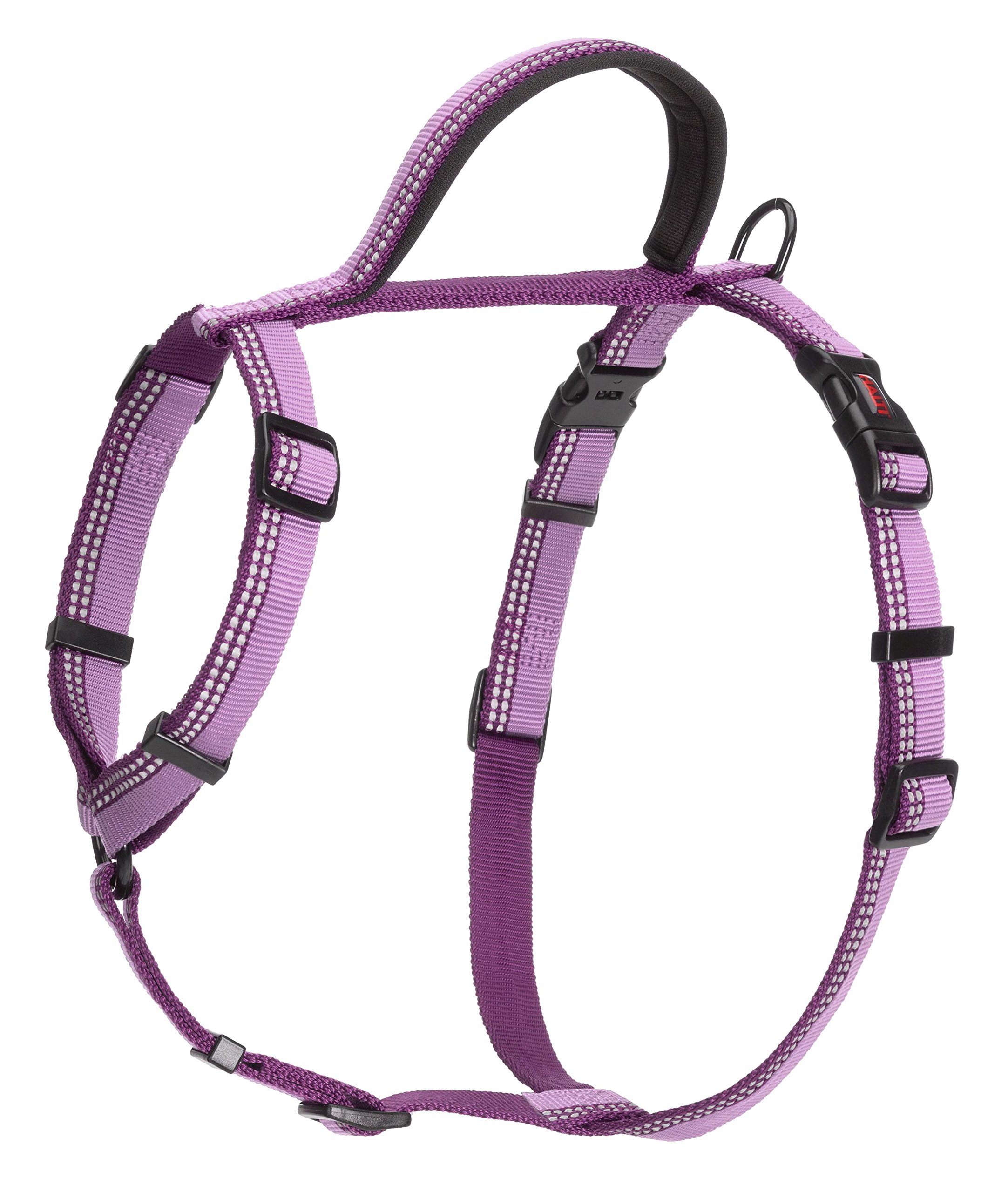 HALTI Walking Harness, Size Large, Purple, Best Lightweight Dog Harness with Handle, Reflective & Adjustable, Ideal for Puppy Walks, For Small, Medium & Large Dogs