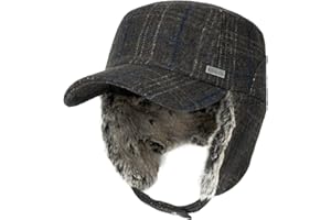 TOP-EX Oversized XL/XXL Unisex Winter Trapper Military Hat Faux Fur Earflaps Quilted Lined Baseball Cap
