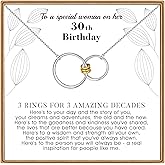 IEFLIFE Birthday Gifts for Women - 925 Sterling Silver Chain Circles Necklace Jewelry, 30th 40th 50th 60th Birthday Gifts for Women Her, 30 40 50 60 Years Old Gift Necklaces Jewelry