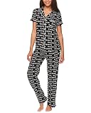bebe Womens 2 Piece Short Sleeve Button Down Shirt and Long Pants Bridesmaid Paj