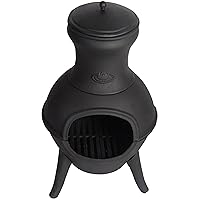 Esschert Gartenkamin schwarz XXL Garden Oven 