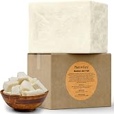 Plant Guru Raw Mango Butter 5 lbs. Bulk 100% Pure Natural Unrefined - Great for Skin, and Hair Growth. DIY Soap Making, Body Butters, Lotions and Creams.