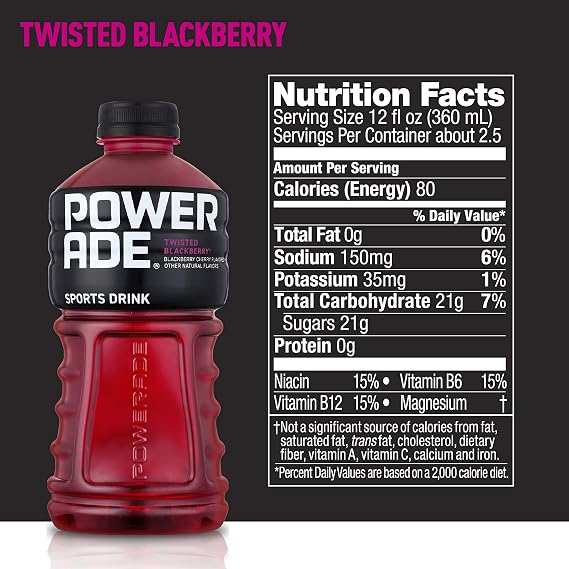 Powerade twisted blackberry plastic 32floz (049000068276)