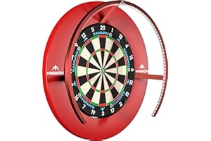Mission Darts TOR270 Torus 270 | Dartboard LED Lighting System with Easy Access Area for Unrestricted Play, Sand Blasted Blac