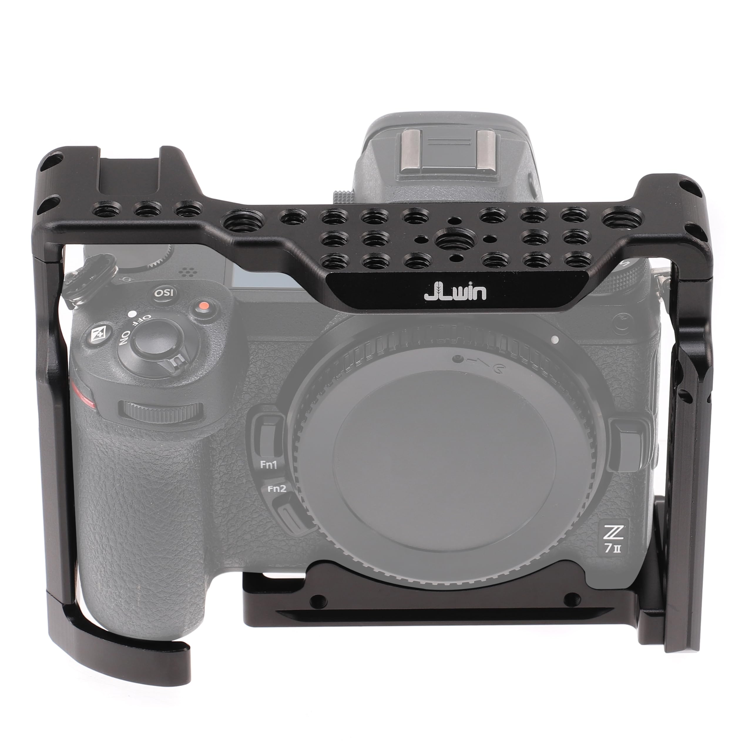 Hersmay Aluminium Camera Cage For Z5/ Z6 /Z7 / Z6II/ Z7II Cage, Lightweight CNC Camera Cage with Nato Rail, Anti-slip Design, Compatible with Various Accessories