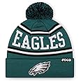 FOCO NFL Team Logo Stripe Pom Beanie Hat