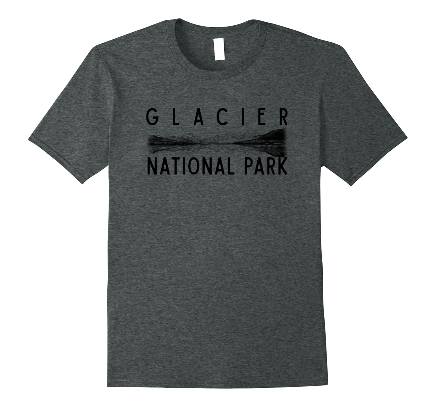 Glacier National Park T Shirt Lake McDonald Sketch-Rose