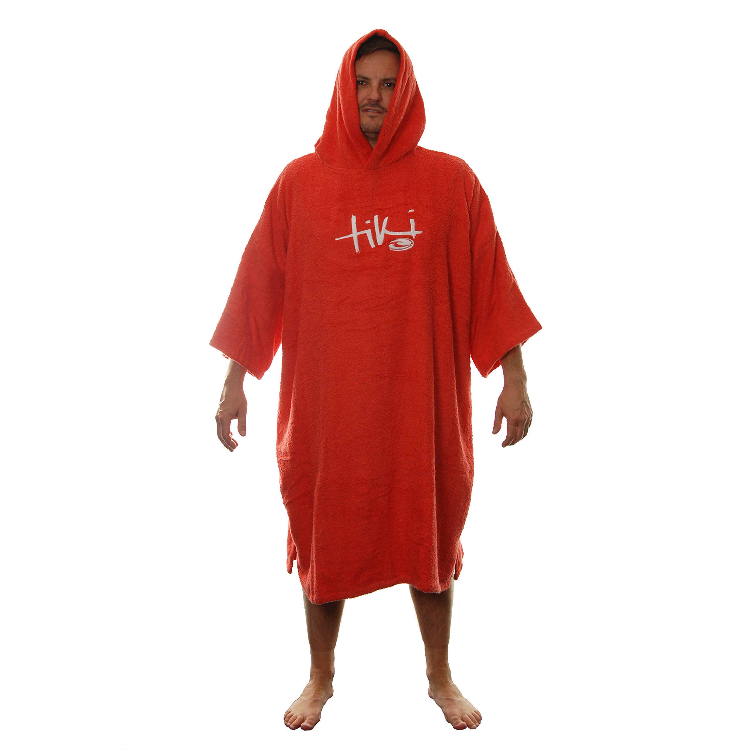 hooded towelling beach robe