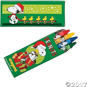 Download Amazon.com: Peanuts Christmas Crayons Snoopy & Woodstock with Presents Stocking Stuffer (24 ...