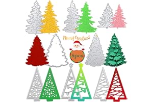 Kalolary Lot de 8 matrices de découpe en métal pour scrapbooking Motif sapin de Noël