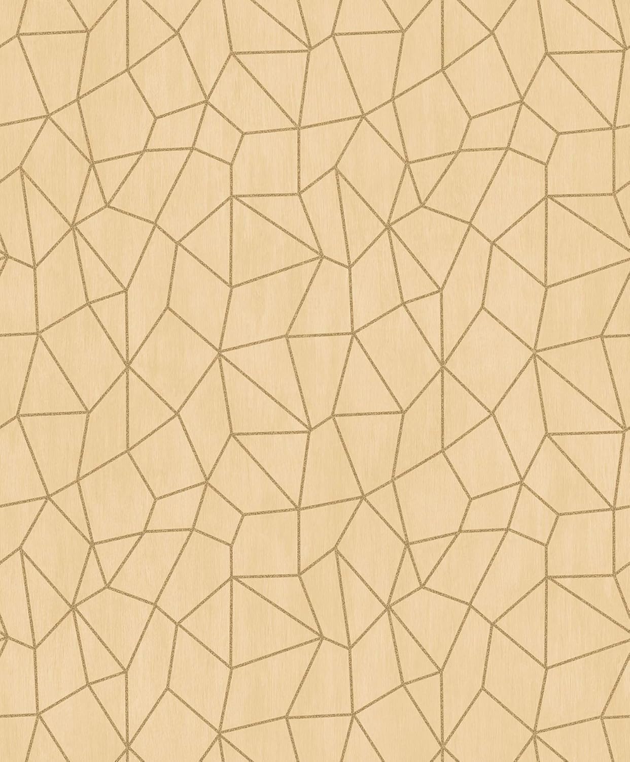 Galerie G67703 Special FX Glitter Web Design Wallpaper, Yellow/Gold, 10m x 53cm, Yellow/ Gold