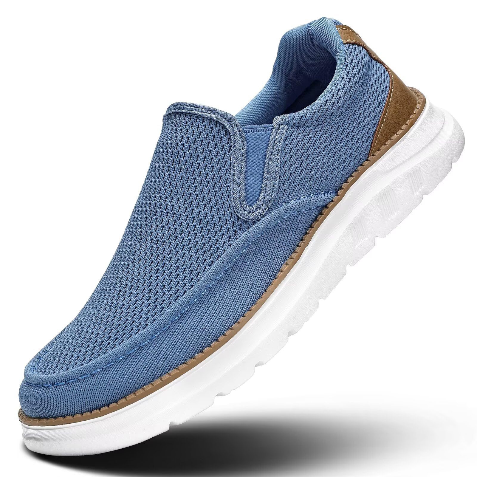 Photo 1 of Mens Loafers Slip On Boat Shoes Casual Walking Dress Sneakers Mesh Business Oxfords Work Lightweight Soft Sole