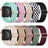 Maledan 10 Pack Stretchy Bands Compatible with Apple Watch Band 40mm 38mm 41mm 42mm 44mm 45mm 46mm 49mm Women Men, Nylon Solo Loop Elastic Sport Straps for iWatch Series 11 10 9 8 7 6 5 4 3 SE Ultra