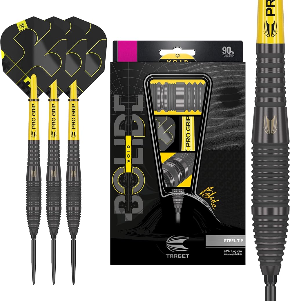 Target Darts Bolide Void 90% Tungsten Dart Set 26G Black Swiss Points