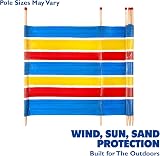 Yello Beach & Camping Windbreak 6 Pole Sun Wind Shelter 120 x 371 cm view 4