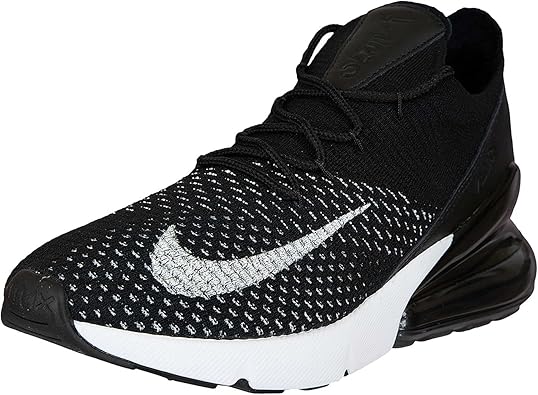nike air max 270 flyknit women's black and white