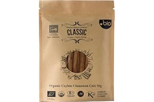 ORGANIC SPICE SHOP Organic Ceylon Cinnamon Sticks | USDA Certified |100% Ceylon Cinnamon | Premium Quality ALBA Grade | 3.5oz (100g) Resealable Bag