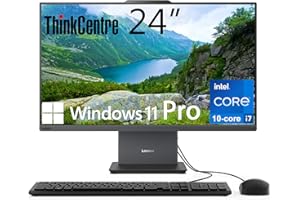 Lenovo ThinkCentre All-in-One Desktop Computer, 24" FHD IPS Display, 10-core Intel Core i7-13620H Processor, 32GB DDR5, 1TB SSD, Wi-Fi 6, USB-C, HDMI in&Out, Wired KB&Mouse, Windows 11 Pro