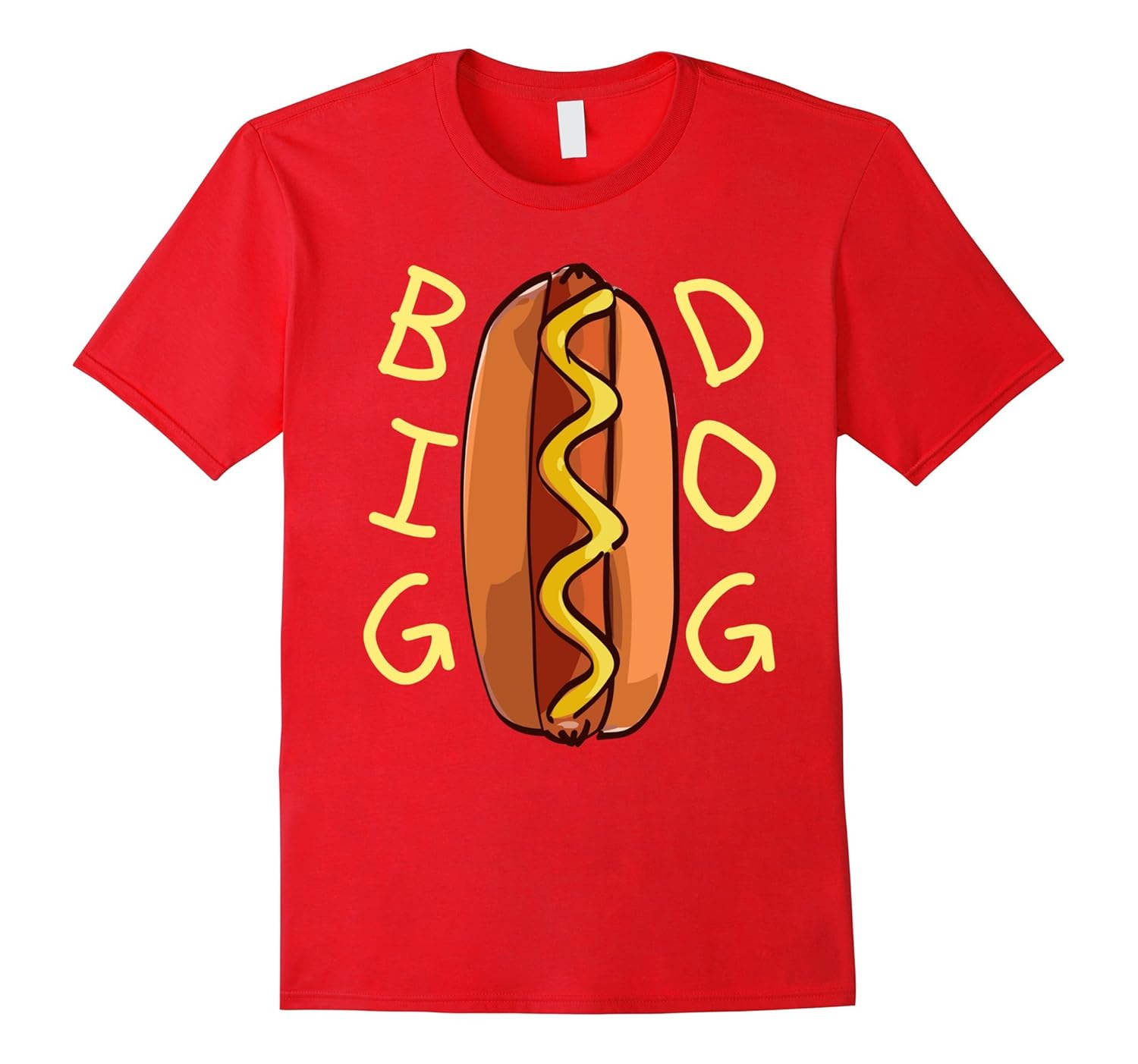 Big Dog Hot Dog T Shirt, Weiner and Bun Sausage Love Tee-ANZ