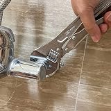 Amazon Basics 10 in Locking Adjustable Wrench with Locking Jaw view 6
