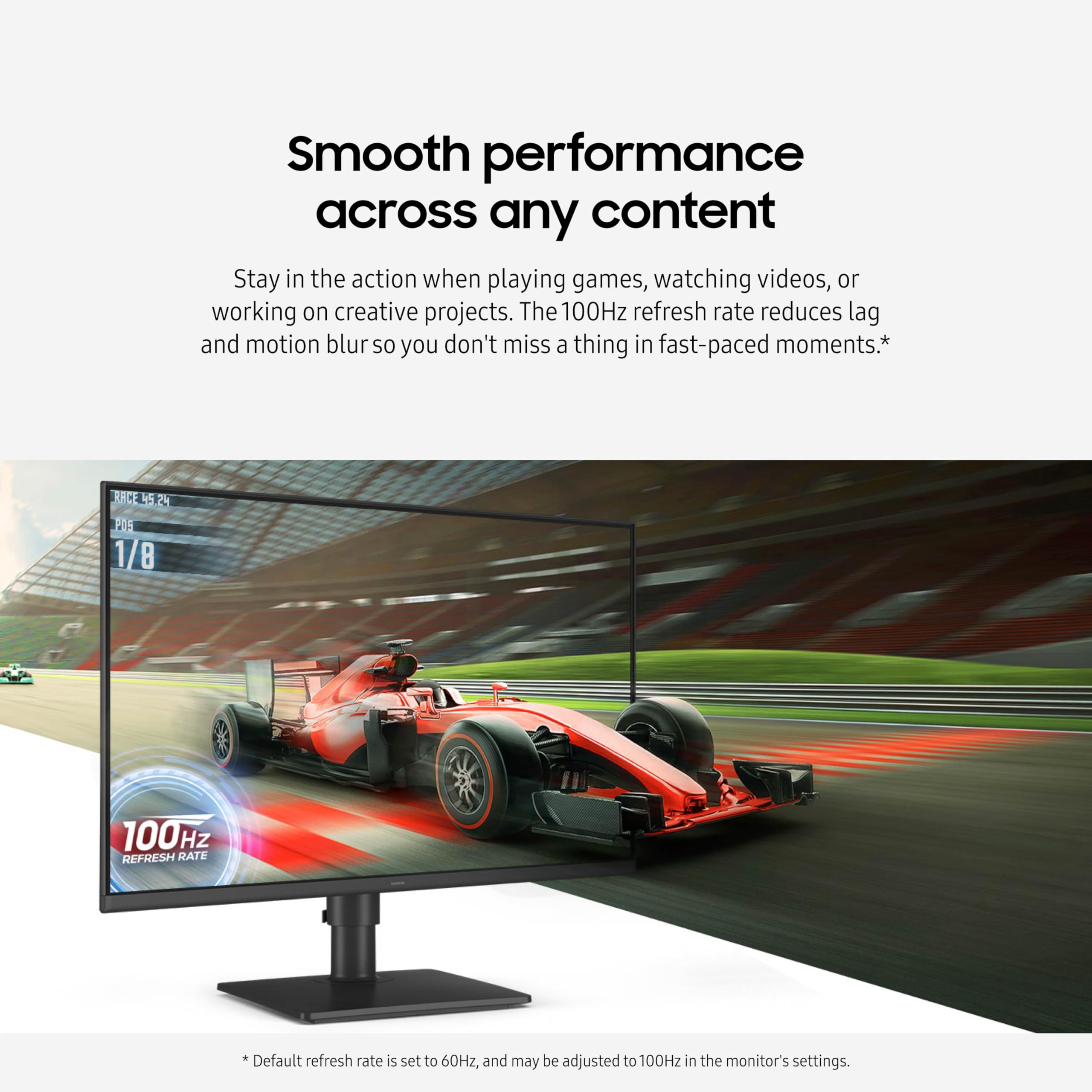 Monitor empresarial Samsung sin bordes de 24" (S40GD) con panel IPS, frecuencia de actualización de 100 Hz, modo de protección ocular, diseño ergonómico, modo de imagen de juego, LS24D402GANXGO, 3 años de garantía