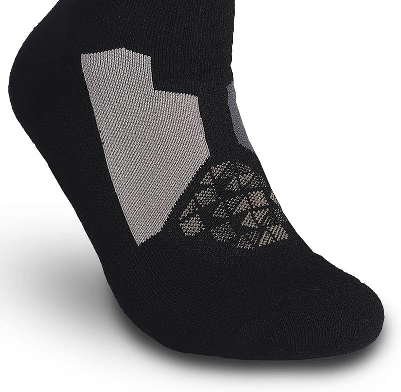 Lot de 3 paires de chaussettes de randonnée respirantes anti-ampoules, pour crossfit, cyclisme, padel, Noirs, 39-41 — photo 6 sur 7