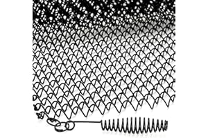 INNO STAGE Fireplace Screen Mesh Curtain 2 Pcs - 20"x24" Fireplace Mesh Screen for Wood Burning Fire Stove Spark Guard Chain for Hearth Metal Replacement Hanging Curtain Screens (Black)